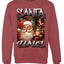 Santa Claus Bootleg Rap Music Style Ugly Christmas Sweater Crewneck Sweatshirt
