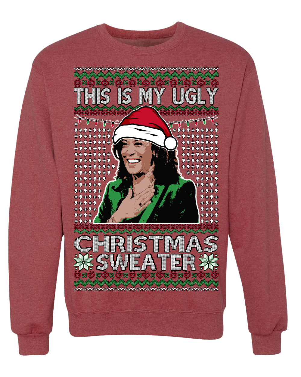 This Is My Ugly Sweater Funny Santa Kamala Harris Ugly Christmas Sweater