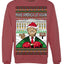 Make America Lit Again Funny Trump 2024 White House MAGA Ugly Christmas Sweater Crewneck Sweatshirt