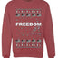 Freedom, Charlie Kirk Political Activist, Right Wing, Ugly Christmas Sweater, Crewneck Sweatshirts