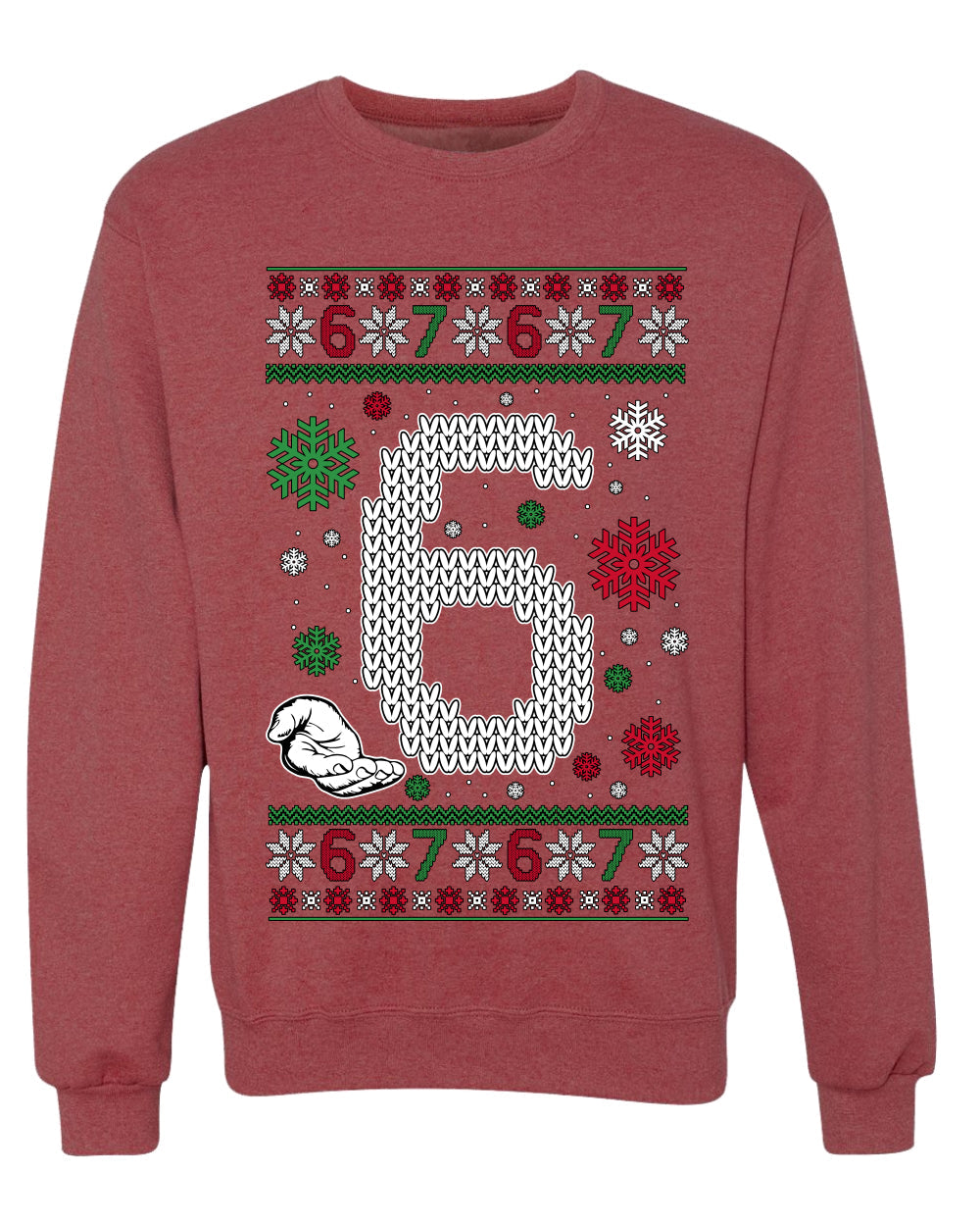 Christmas 6 Meme, Unisex Ugly Christmas Sweater, Crewneck Sweatshirts