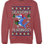 Season's Eatings Shark, Unisex Ugly Christmas Sweater Crewneck Sweatshirts