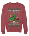 From The Windows To The Walls I'm About To Deck These Halls, Unisex Ugly Christmas Sweater Crewneck Sweatshirts
