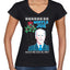 Mistle Joe Shut Up And Kiss Me Man Biden Ugly Christmas Sweater Women’s Standard V-Neck Tee