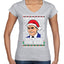 Santas Coming That's What She Said Michael Scott Ugly Christmas Sweater Women’s Standard V-Neck Tee