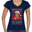 Christmas Spirit I'll Help You Find It Stanley Hudson Ugly Christmas Sweater Women’s Standard V-Neck Tee