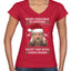 Merry Christmas to Everyone Except Carole Baskin Ugly Christmas Sweater Women’s Standard V-Neck Tee