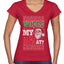Where my Hos At Santa Funny Ugly Christmas Sweater Women’s Standard V-Neck Tee