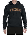 Wisconsin  Camo Fill Orange Outline Sweater, Unisex Hoodie Sweatshirt