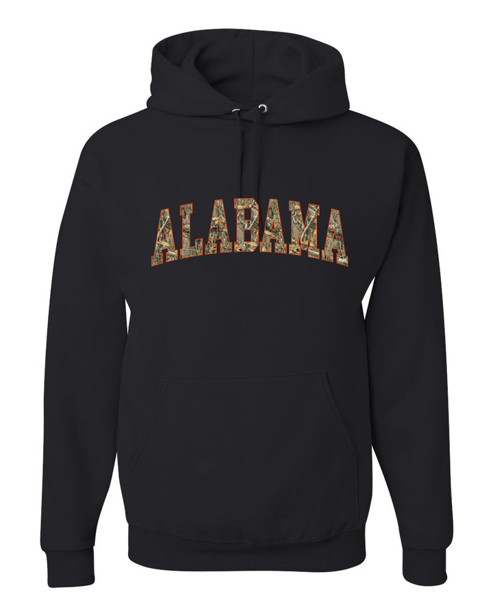 Alabama Camo Fill Orange Outline Sweater, Unisex Hoodie Sweatshirt