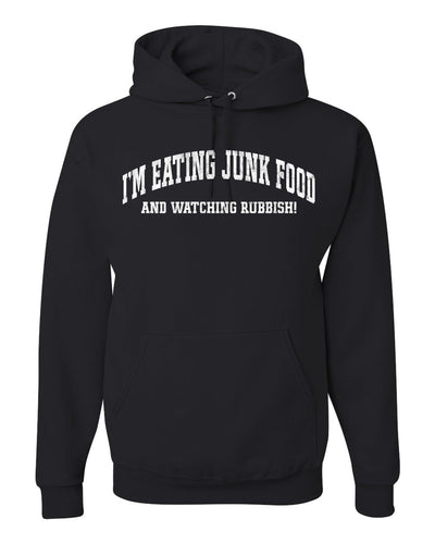 Vintage Movie Quote Eating Junk Food And Watching Rubbish Christmas Unisex Hoodie Sweatshirt