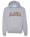 Alaska  Camo Fill Orange Outline Sweater, Unisex Hoodie Sweatshirt
