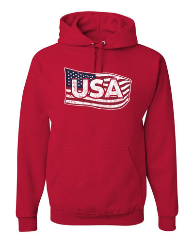 USA Winter Team Sports Fan Collection | USA Flowing Flag Sweater, Unisex Hoodie Sweatshirt